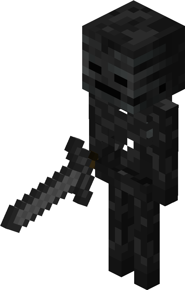 Minecraft Wither Skeleton (643x1080), Png Download
