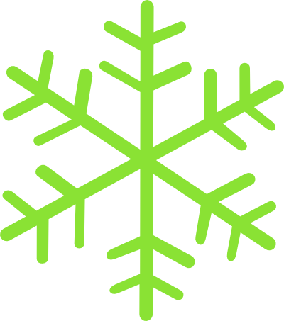 Green Snowflake Clipart (400x453), Png Download