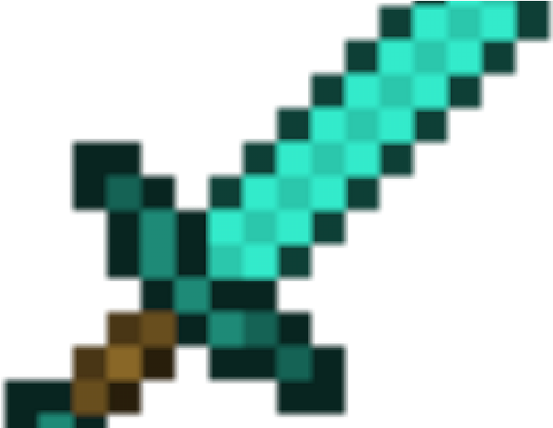 Minecraft Diamond Sword (640x480), Png Download
