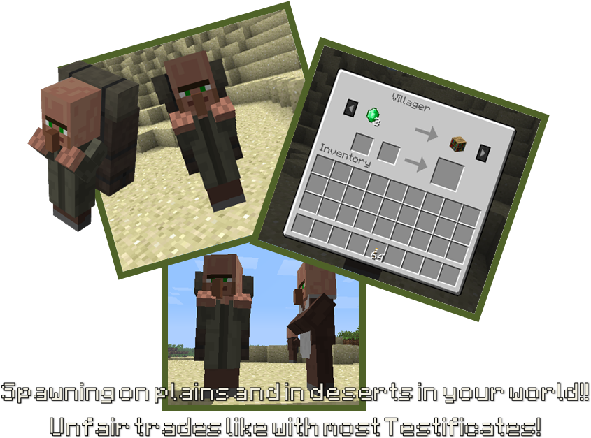 Primitive Mobs Mod Features - Primitive Mobs Traveling Merchant (891x648), Png Download