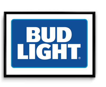 Bud Light Pint Glass 454680 (480x370), Png Download