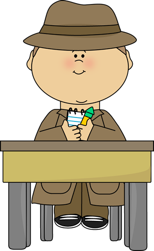 Detective Clip Art - Detective Writing Clipart (306x500), Png Download