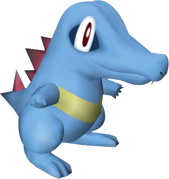 These Images Will Help You Understand The Word 'chibi - Totodile 3d (348x369), Png Download