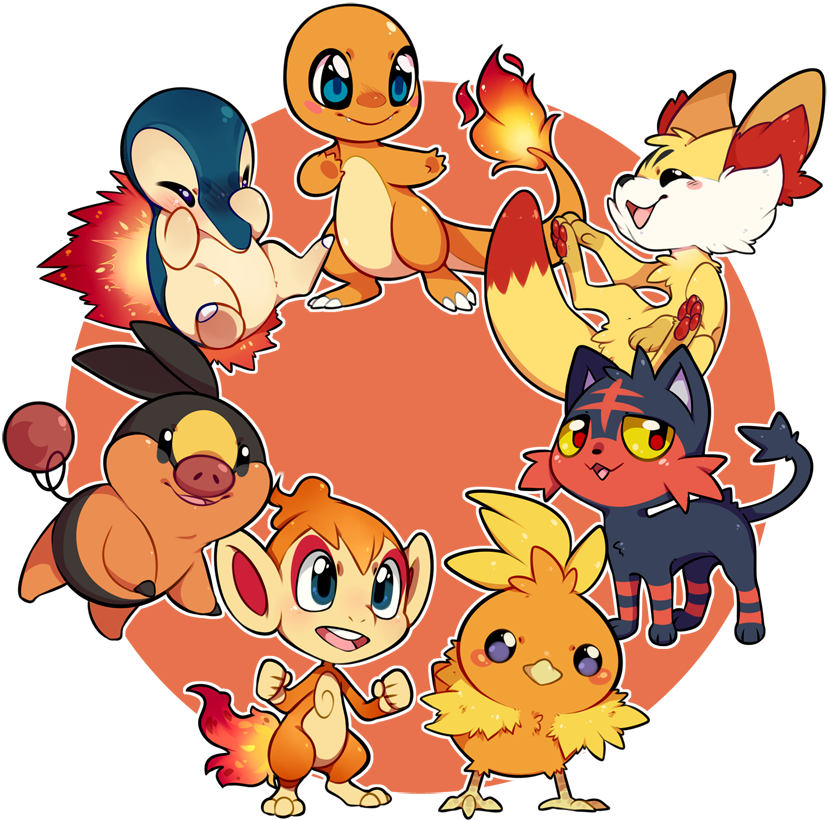 • Pokemon Charmander Bulbasaur Squirtle Piplup Chimchar - Pokemon Iniciales Tipo Fuego (829x820), Png Download