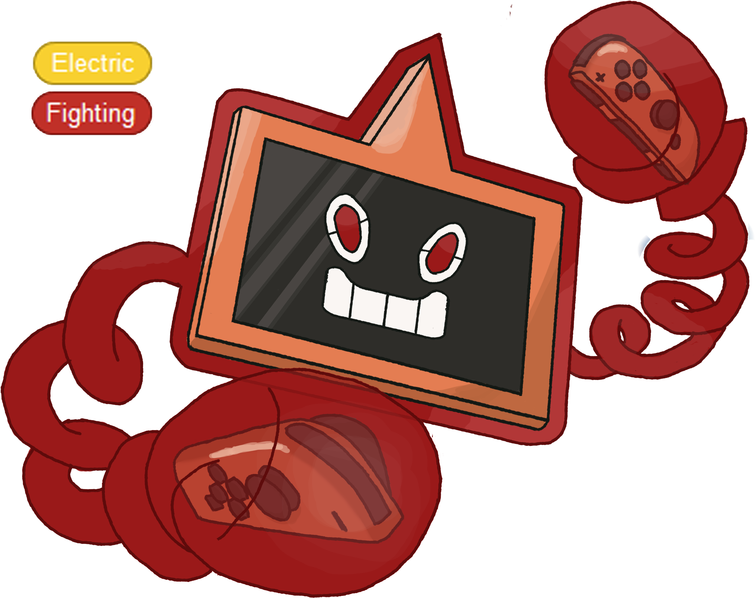 [oc] Switch Rotom Concept Https - Arms Pokémon (2589x2167), Png Download
