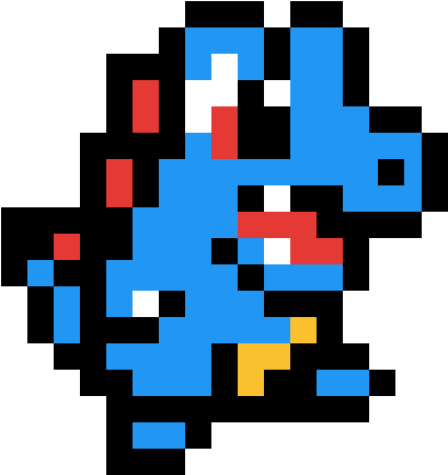 Totodile - Totodile Pixel Art (1024x576), Png Download