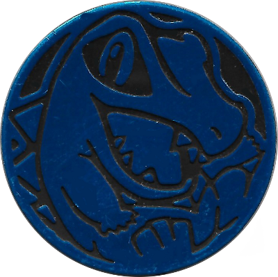 Pcg4s Blue Totodile Coin Card Scan (400x399), Png Download