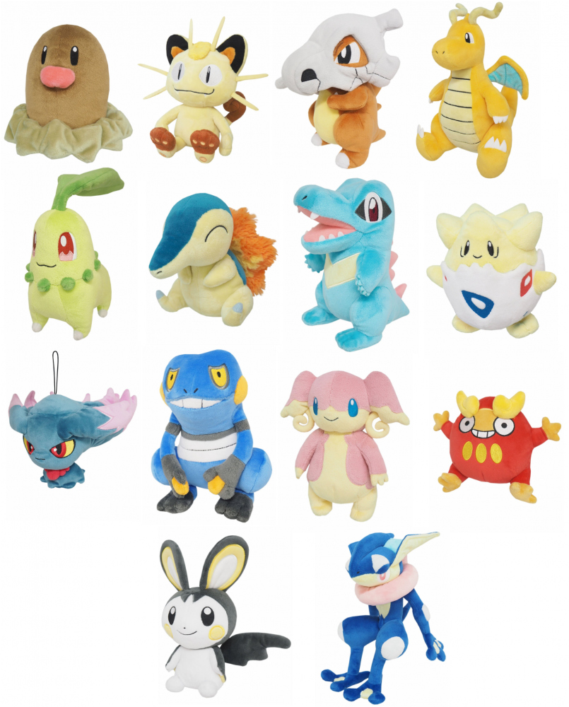 New *san-ei* All Star Collection Series 4 - Pokemon: Stuffed Toy Greninja (s) (1000x1000), Png Download