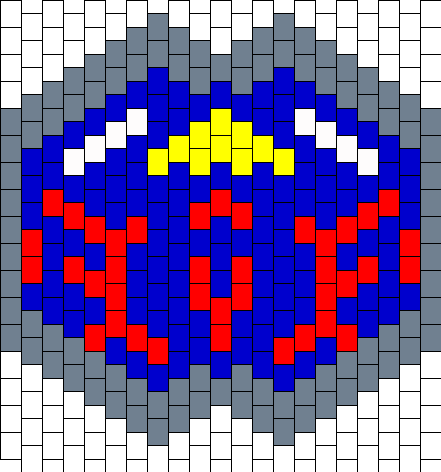 Hylian Shield Mask Bead Pattern - Kirby Kandi Mask (441x472), Png Download