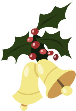 Holly-bells (351x410), Png Download