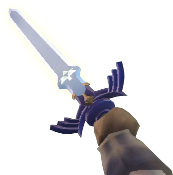 True Master Sword - Master Sword Skyward Sword In Game (357x361), Png Download