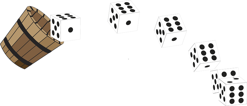 Goblet, Dice, Cubes, Game, Random - Dice (792x340), Png Download