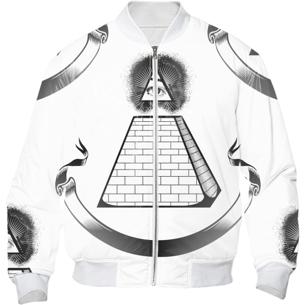 Illuminati Bomber Jacket $120 - Jacket (608x621), Png Download