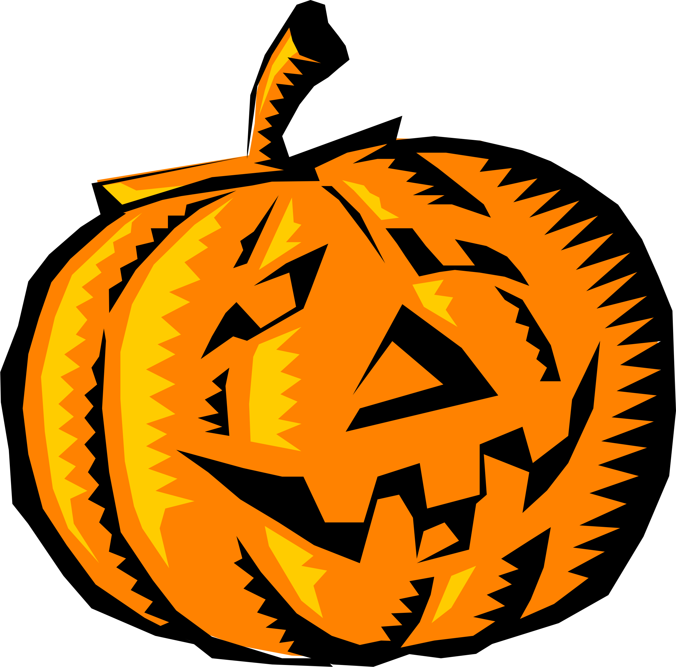 Clipart - Pumpkin - Cartoon Pumpkin (2335x2303), Png Download