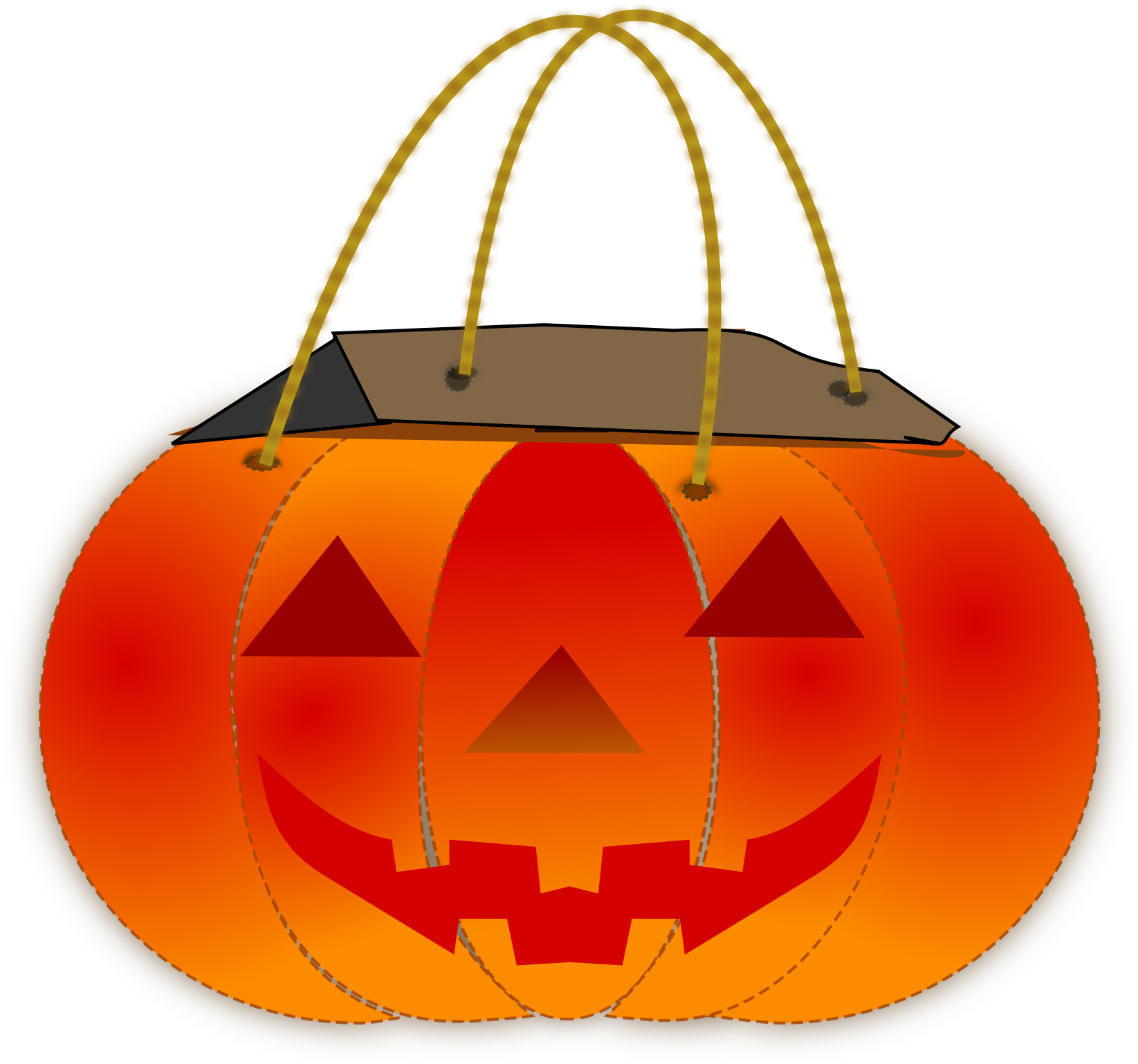 How To Set Use Trick Or Treat Pumpkin Bag Svg Vector (600x560), Png Download