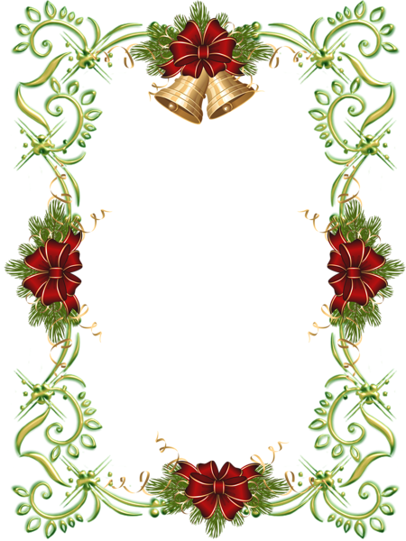 Christmas Bells & Bows Stationery Printer Paper (450x600), Png Download