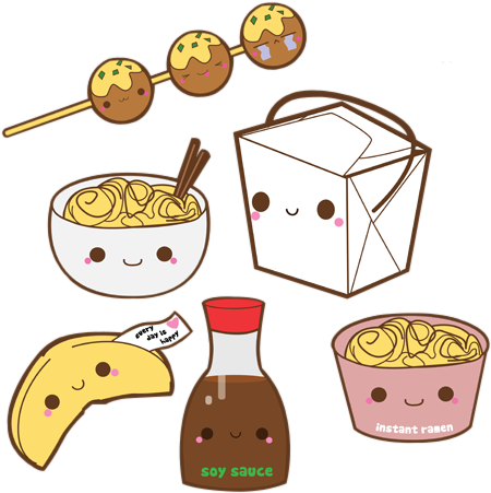 Adorable, Asian, And Chinese Image - Kawaii Food (495x510), Png Download