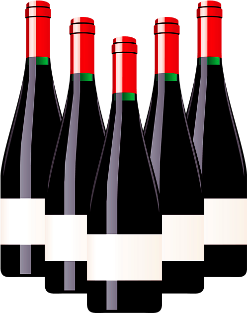 Wine Bottles Clipart Transparent Png - Glass Bottle (610x835), Png Download