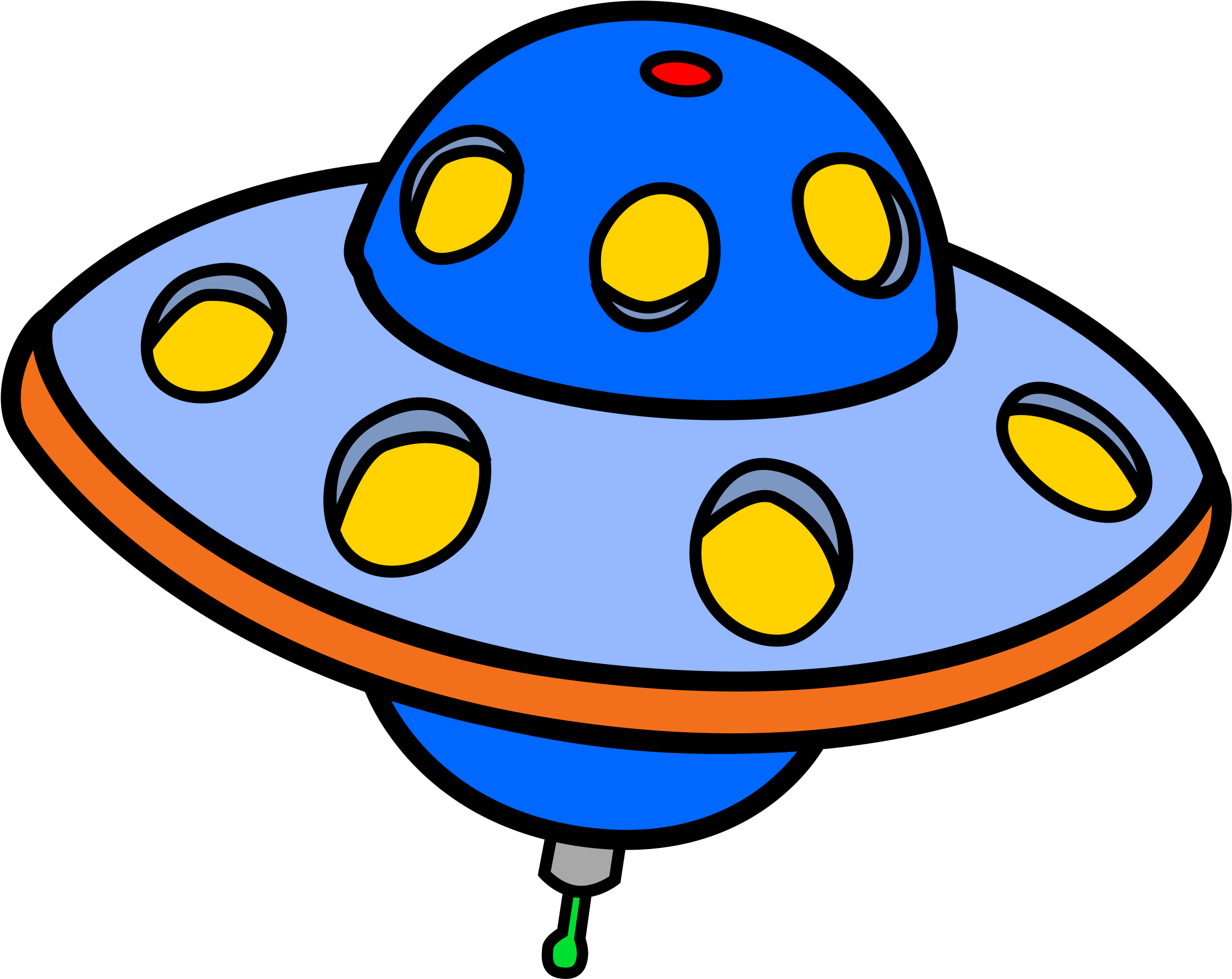 Unidentified Flying Object Flying Saucer Extraterrestrial - Flying Saucer Clipart (929x750), Png Download