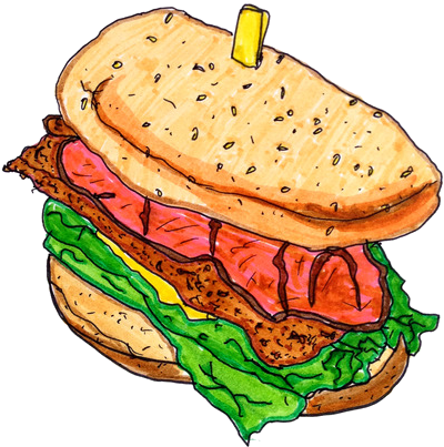 Orange Tumblr Drawing - Food Drawing Transparent (500x501), Png Download
