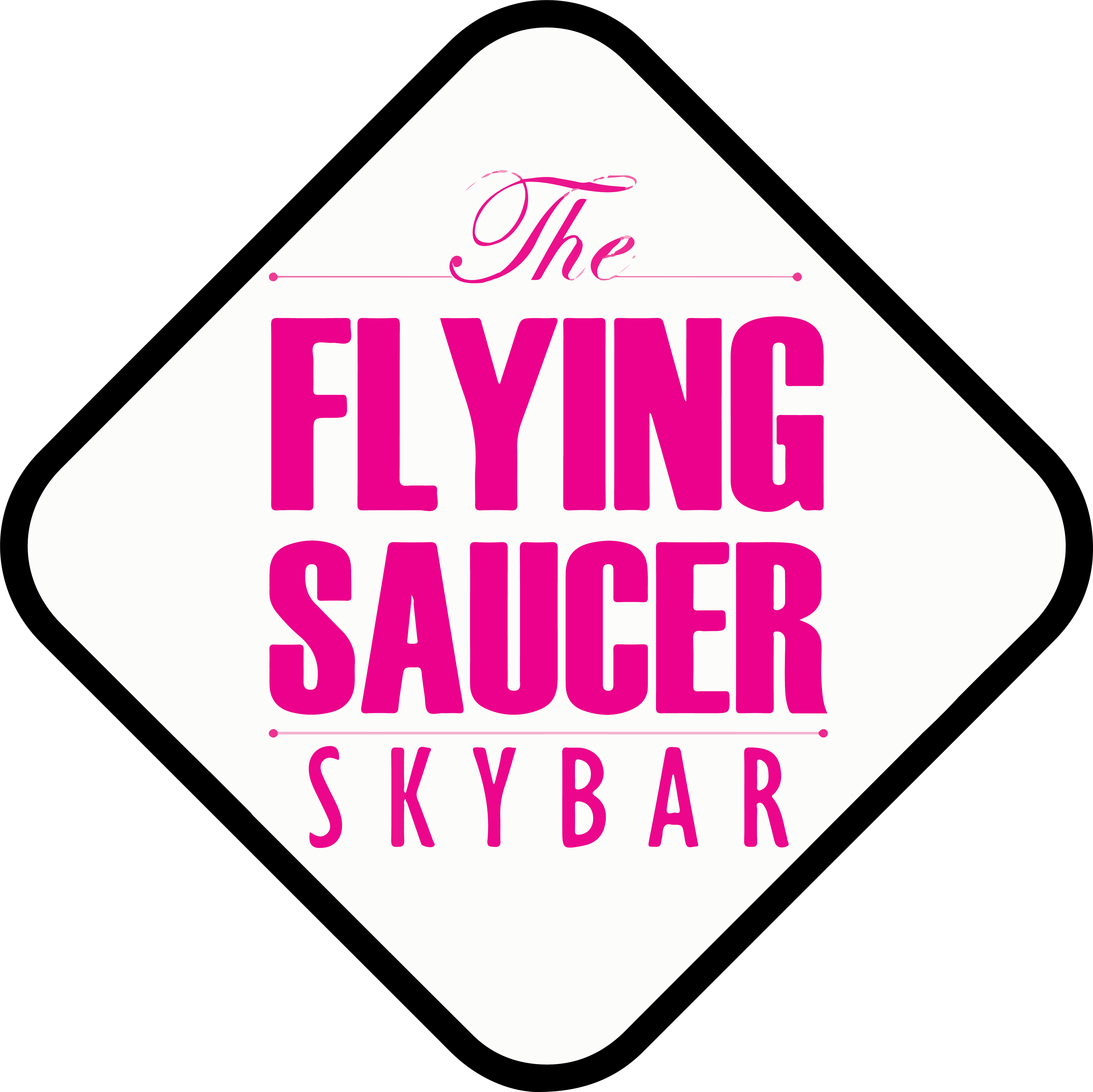 Menu - Flying Saucer Sky Bar Pune (3939x3937), Png Download