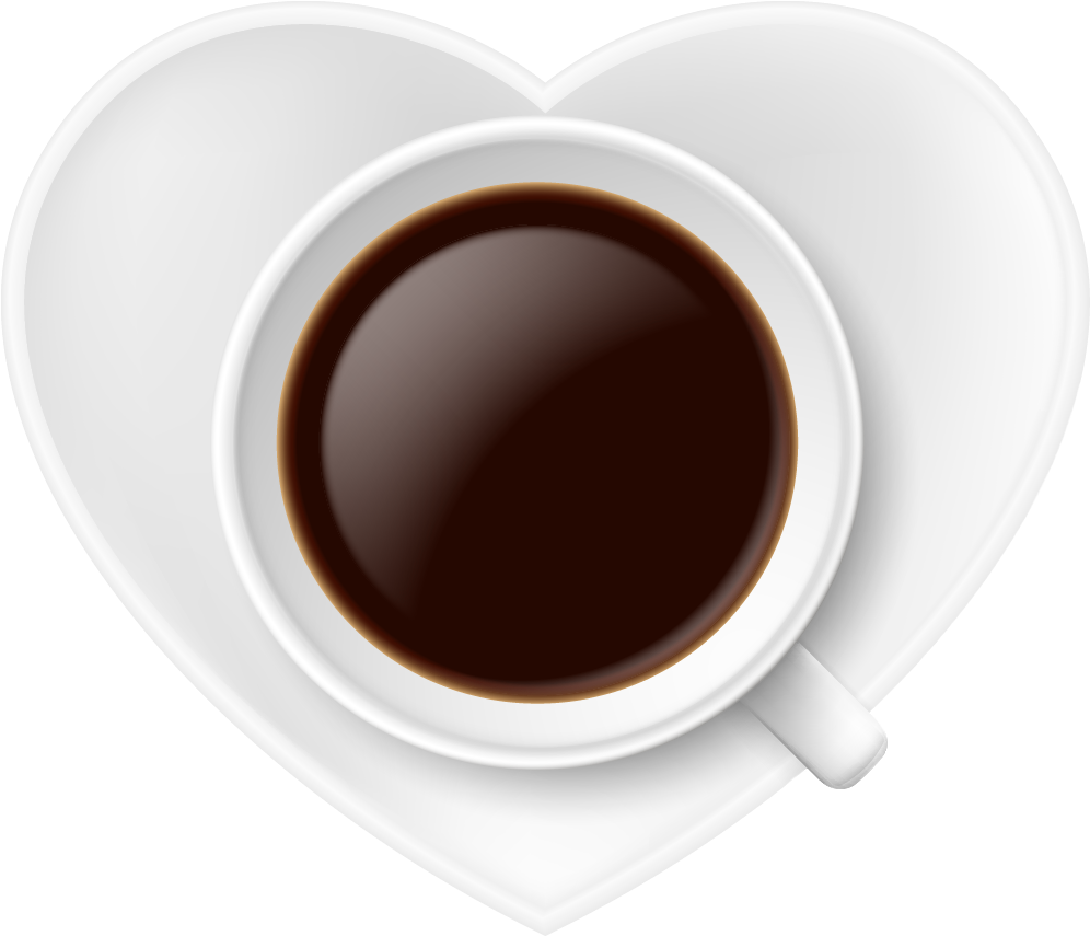Heart Coffee Cup Png Vector Clipart - Dandelion Coffee (1051x895), Png Download