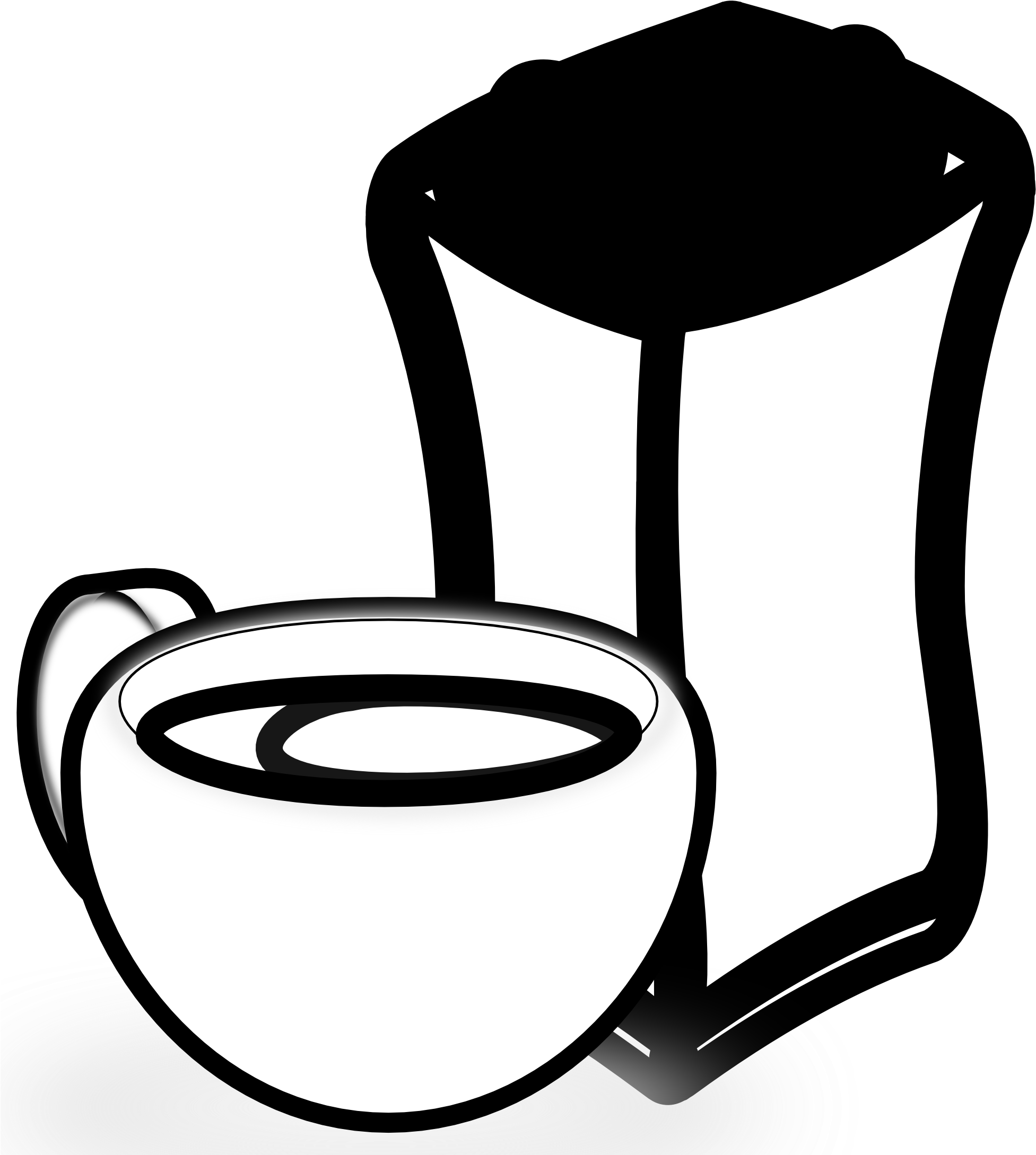 28 Collection Of Coffee Bean Clipart Black And White - Clip Art (1969x2281), Png Download