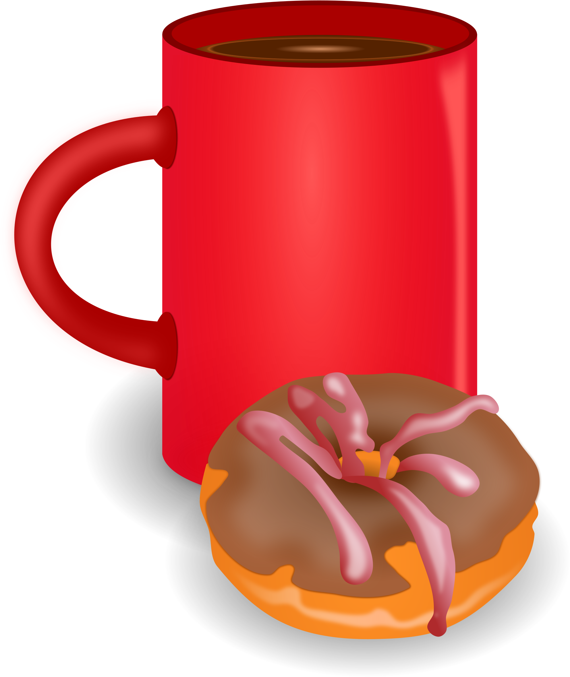 Coffee And Donuts Clip Art Free - Coffee And Donuts Png (504x599), Png Download