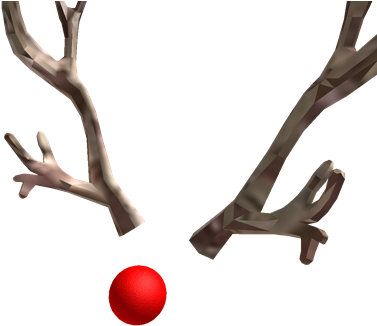 Clipart Freeuse Antlers Transparent Rudolph - Shiny Reindeer Nose Roblox (420x420), Png Download