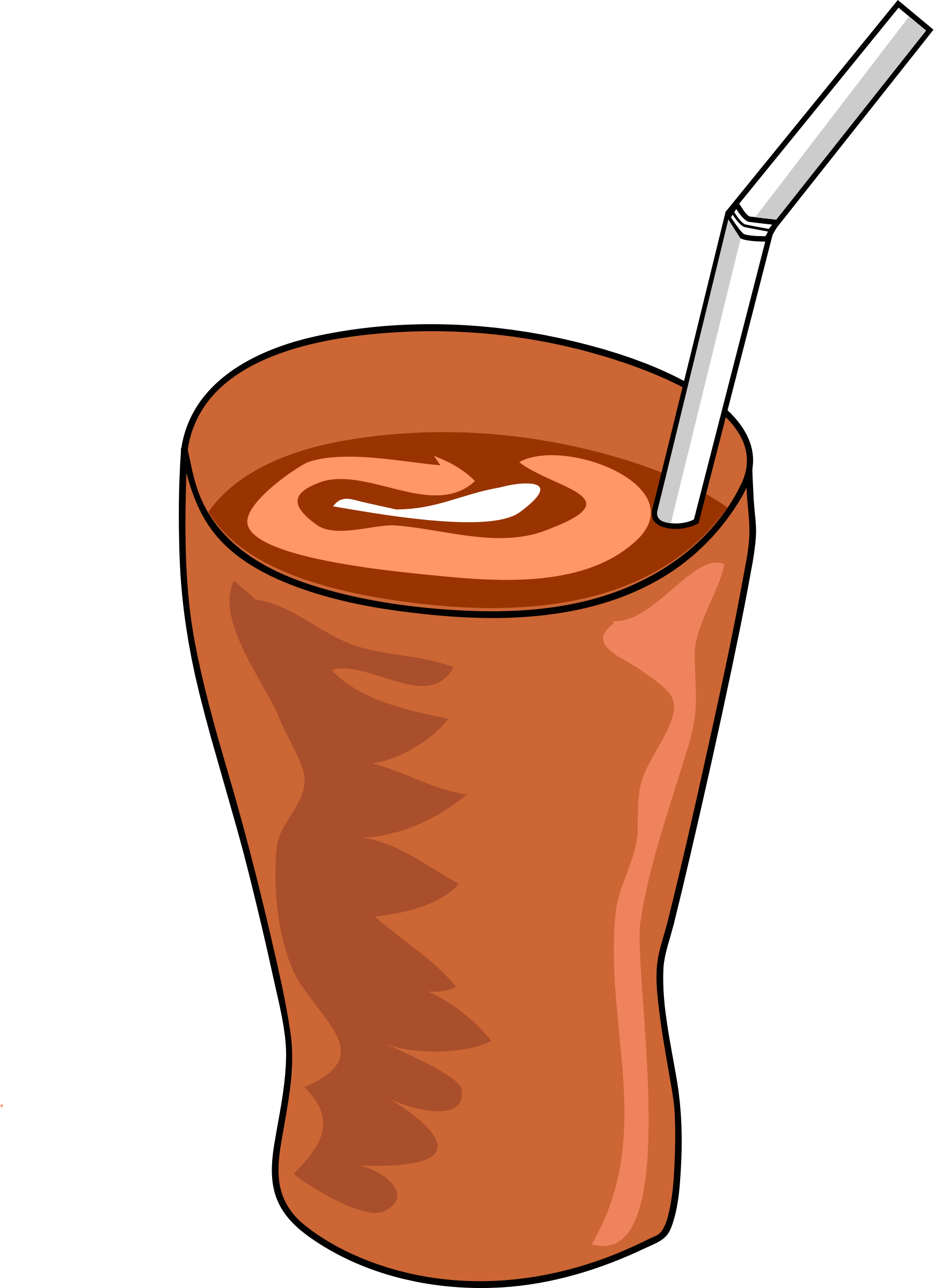 Coffee Clipart Beverage - Cold Coffee Vector Png (579x800), Png Download