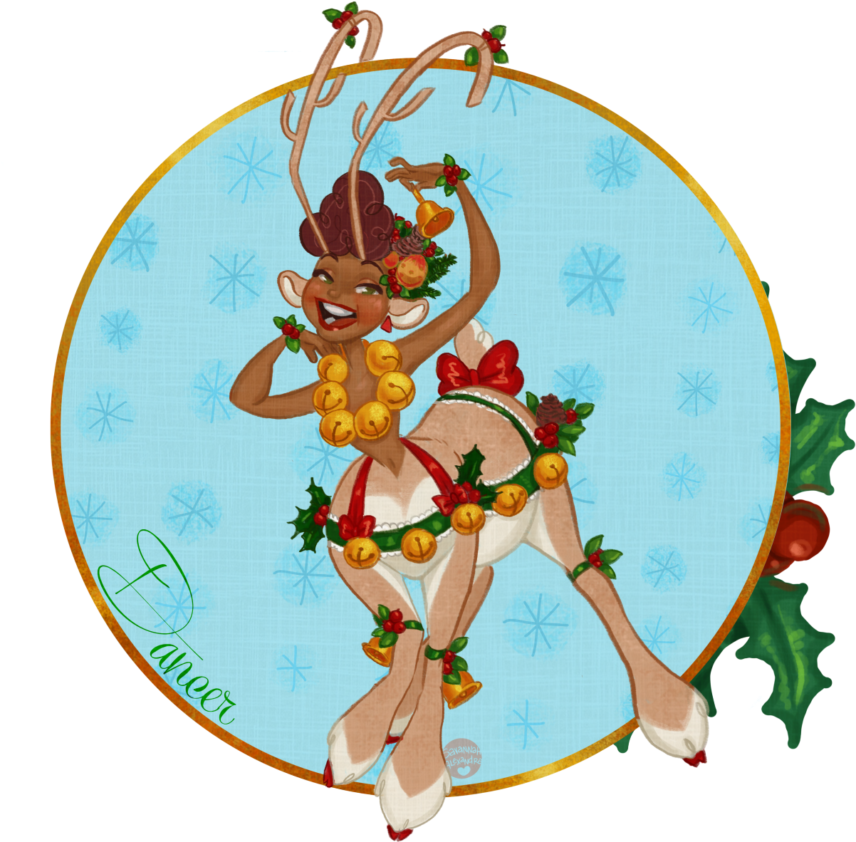 • Christmas Reindeer Santa Festive Vintage Holidays - Santa Claus's Reindeer (1280x1202), Png Download