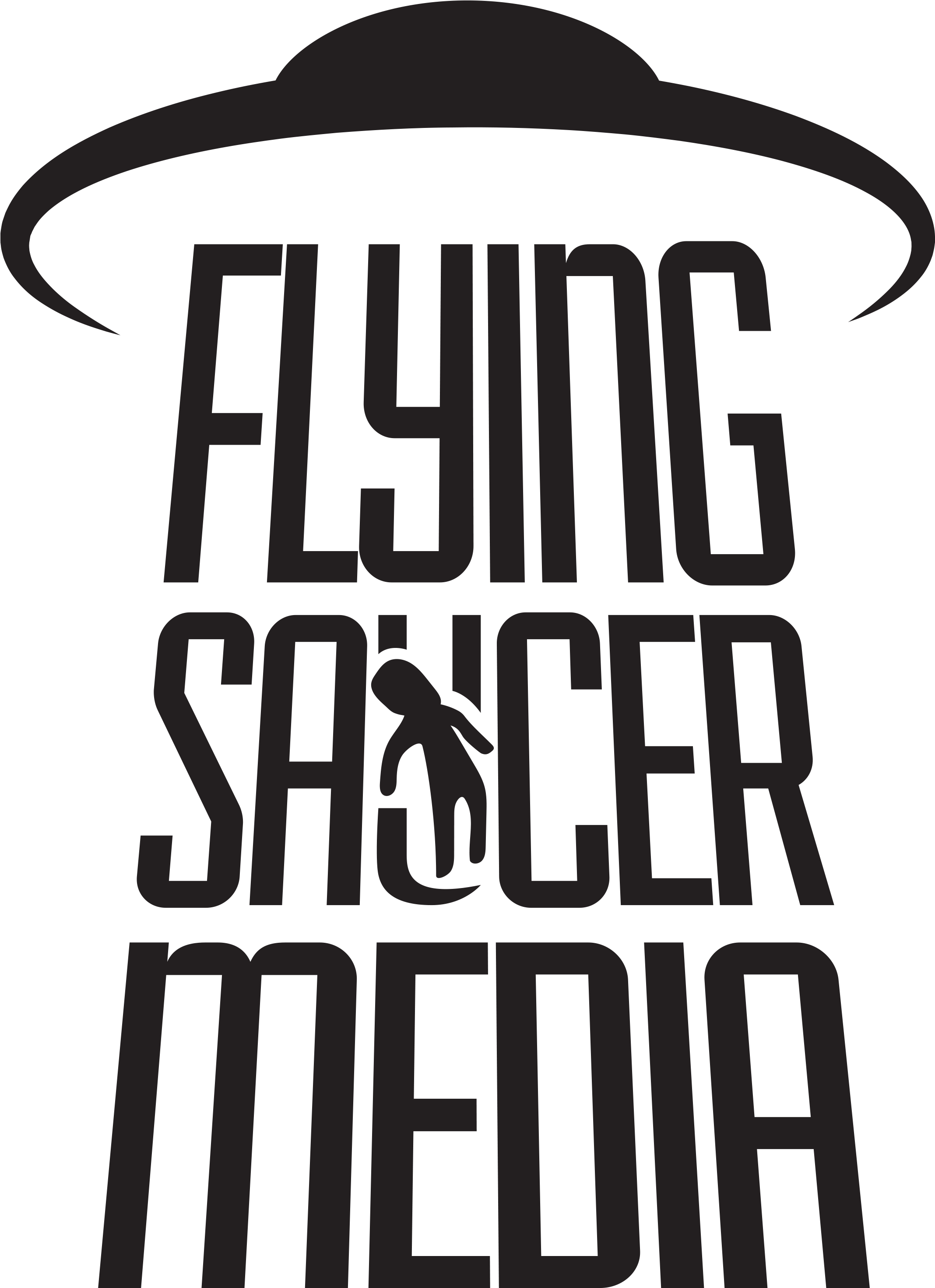 Flyingsaucermedia Logo Black - Flying Saucer (2550x3300), Png Download