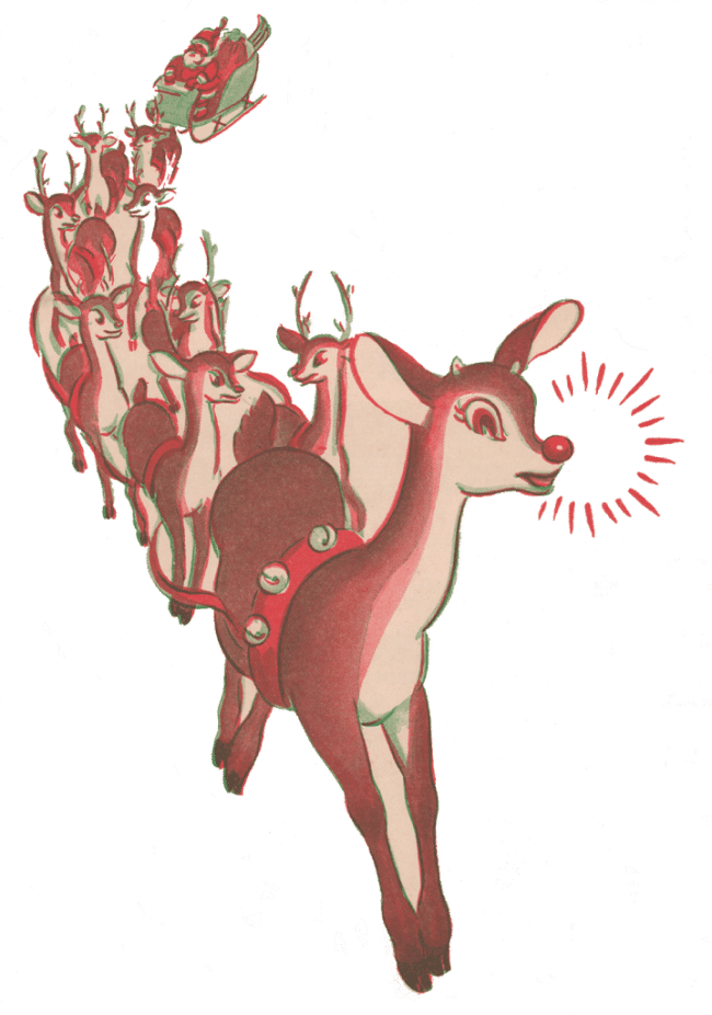 Free Printable Rudolph The Red Nosed Reindeer Vintage - Rudolph Png (650x926), Png Download