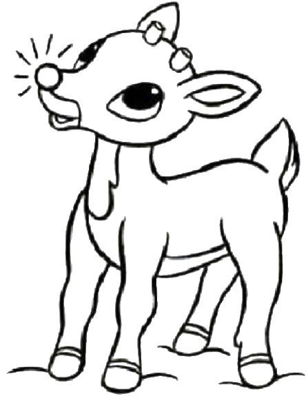 Girl Reindeer In Rudolph - Christmas Coloring Rudolph (700x783), Png Download