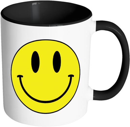 Download Smiley Face Color Accent Coffee Mug - Mug - Full Size PNG