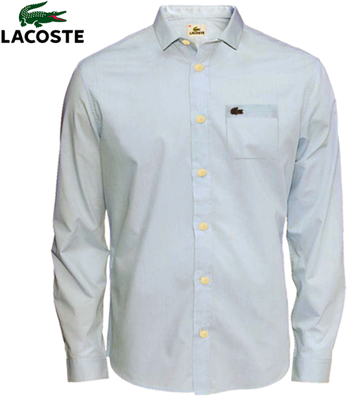 ~lacoste Bold Buttons Classic Long Sleeves Blue Shirt - Lacoste (600x600), Png Download