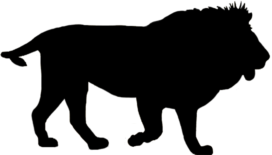 Silhouette Clipart Wild Animal - Lion Silhouette Transparent Background (1181x739), Png Download