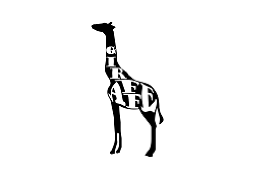 Giraffe Bookami® Silhouette Book Folding On Bookami® - Giraffe (500x500), Png Download