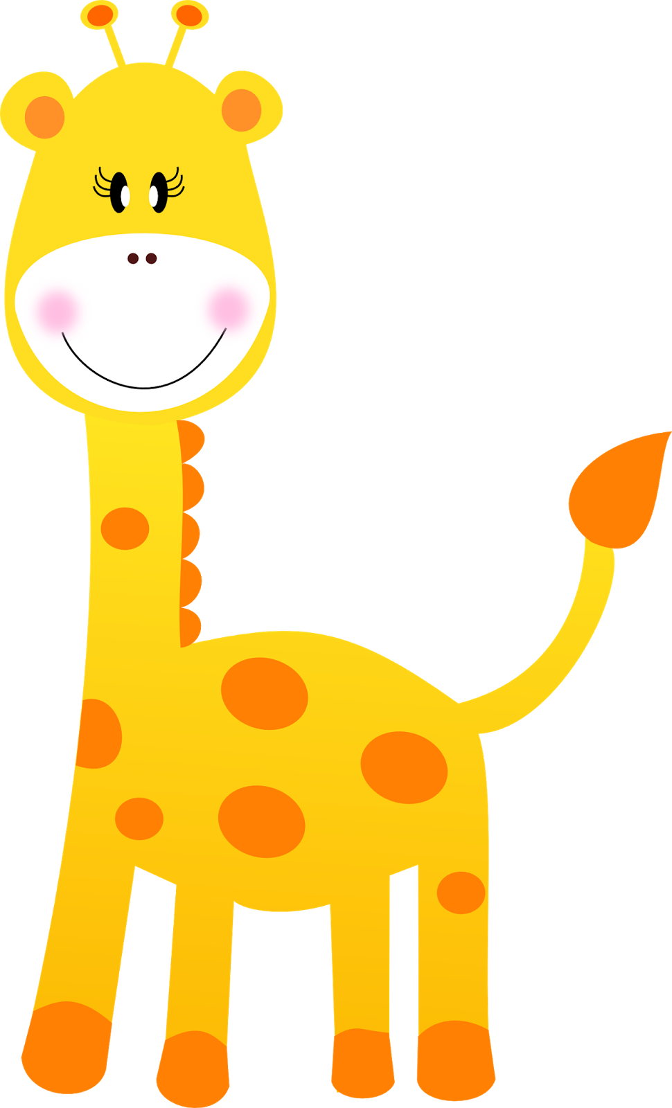Giraffe Clipart Black And White, Giraffe Face Clipart, - Bichos Safari Png (970x1600), Png Download