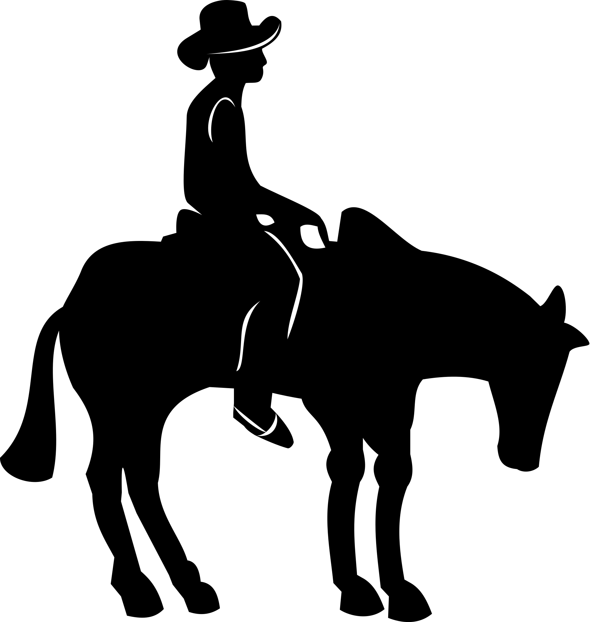 Open - Western Pleasure Horse Silhouette (2000x2109), Png Download