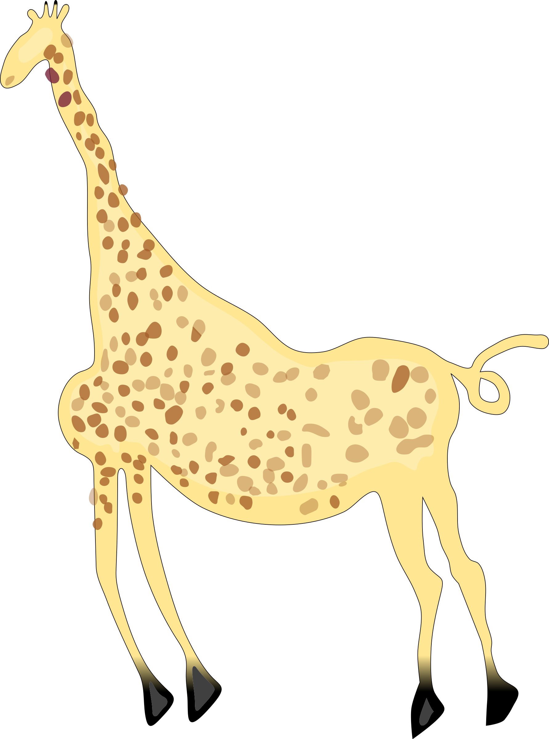 Art Acacus Giraffe (668x900), Png Download