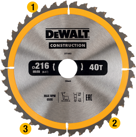 Construction Blades - Dewalt Dt1953 (470x470), Png Download