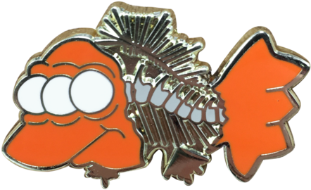Blinky Skeleton Fish Pin - Skeleton (600x600), Png Download