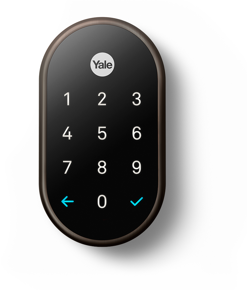Polished Brass - Nest Yale Lock Oil Rubbed Bronze (1000x1000), Png Download