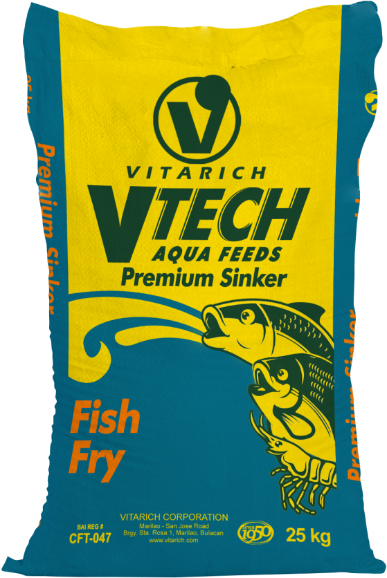 V-tech Fish Fry Mash Premium Sinkers - Vitarich Fish Feeds (760x1024), Png Download