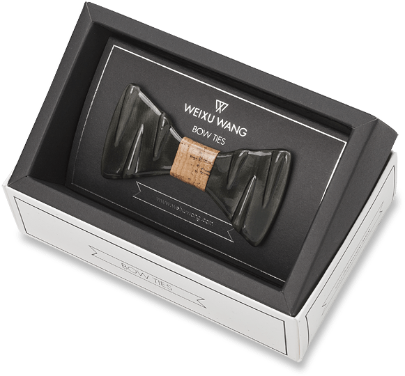 Ceramic In Charcoal Black Bow Tie - Necktie (800x800), Png Download