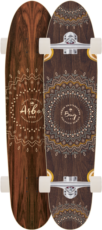 Arbor Bug Solstice - Arbor Longboard Axis Solstice 8.5' X 37' Drop Through, (621x1024), Png Download
