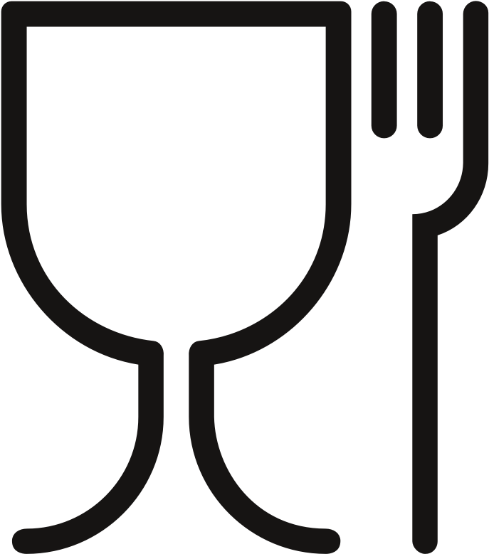 Glass And Fork - Food Symbol (800x800), Png Download