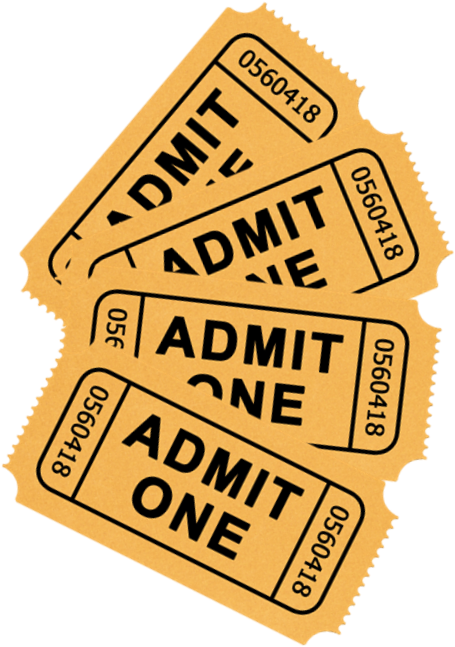 Tickets - Novelty Movie Night Mix 12 Edible Stand Up Wafer Paper (621x769), Png Download