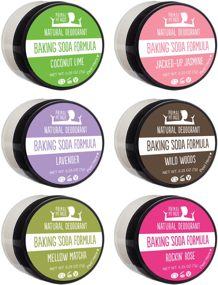 Six-pack Baking Soda Sampler Natural Deodorant - Deodorant (1024x1024), Png Download
